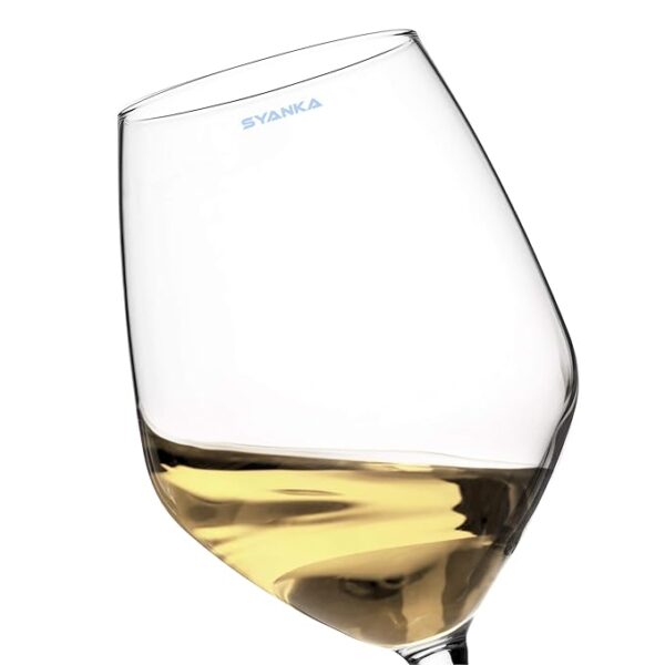SYANKA Italian Premium Glass Wine Glass - Set of 2, Clear, 360ml - Image 3