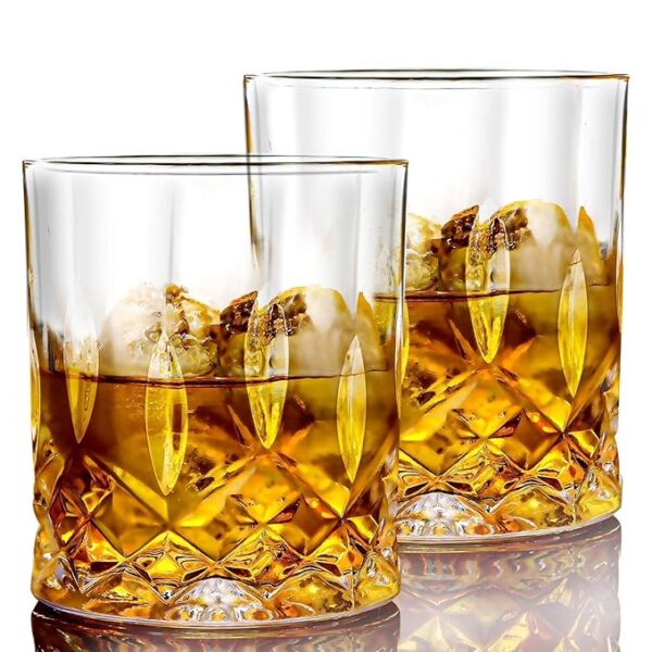 ANKUL Whiskey Glass, Set of 6, 300ML, Crystal Clear, Perfect for Scotch, Whisky, Bourbon, Liquor, Wine, Cocktail Drinks, Stylish Design (6, Dukati) - Image 3
